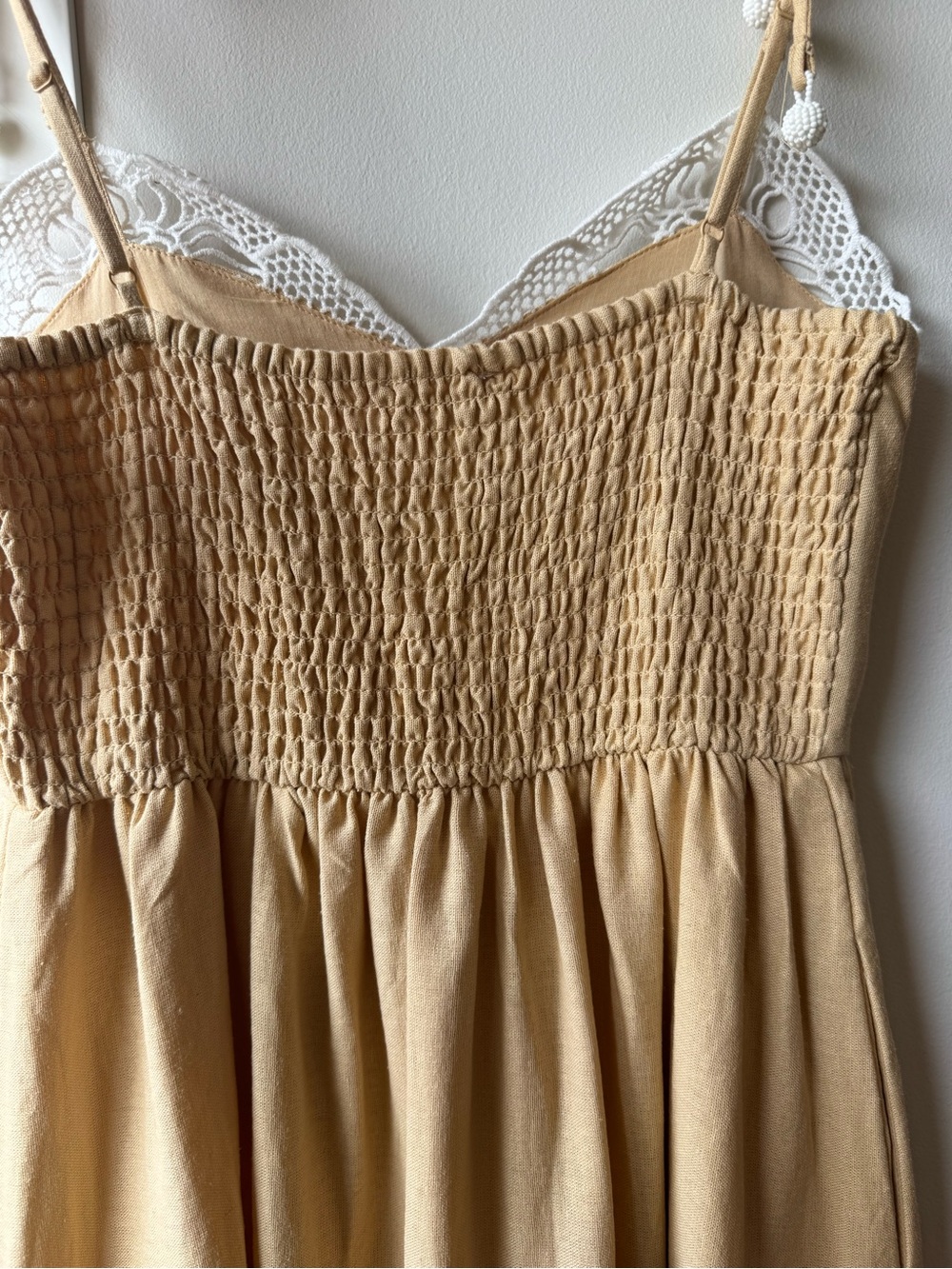 Caroline Constas Cream Maxi Dress with White Lace Appliqué - Picture 4 of 15
